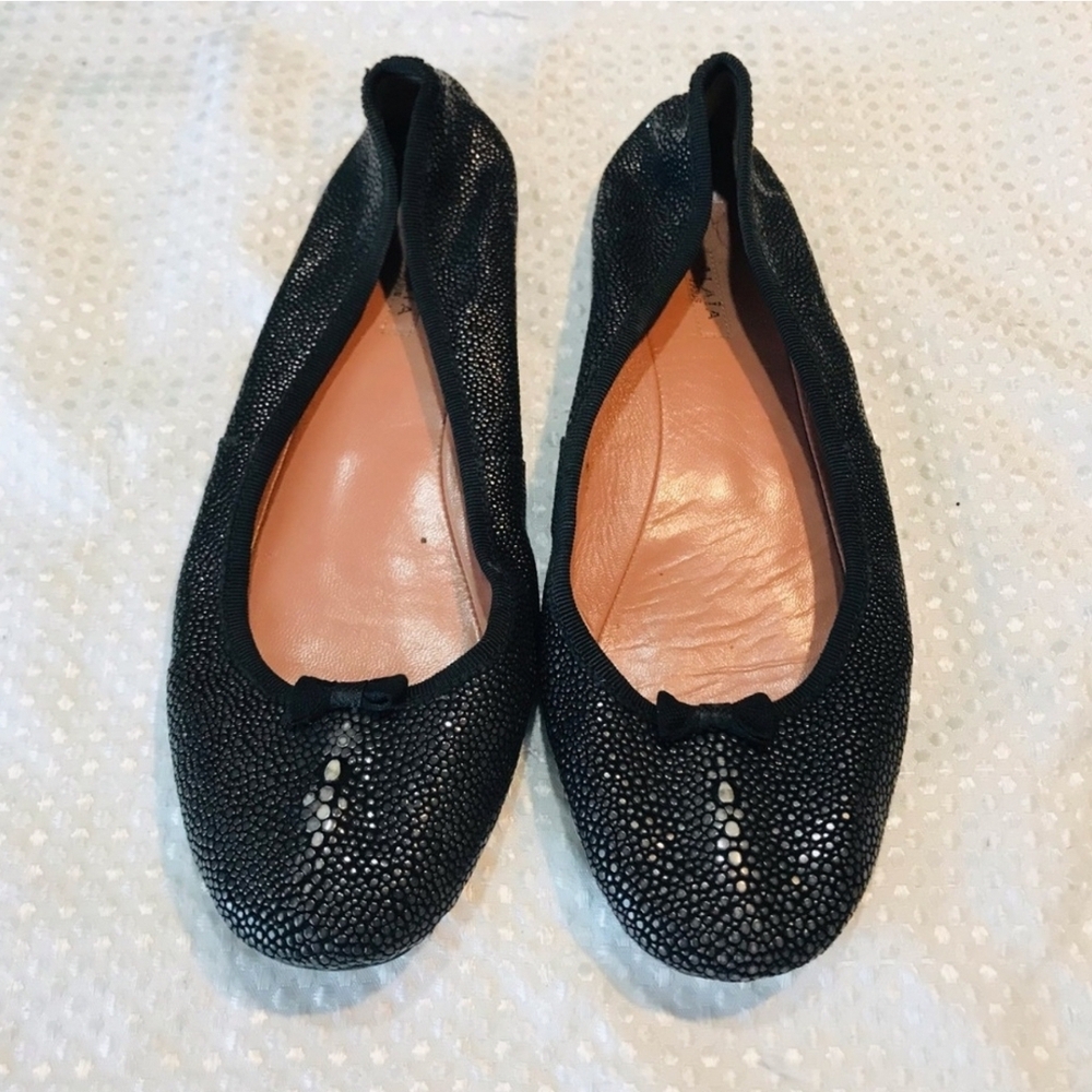 SOLD // Alaia Black Shine Ballet Flats Size 38